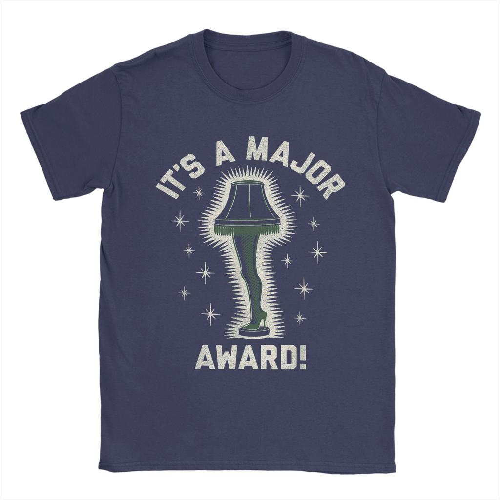 Men A Christmas Story It's A Major Award T Shirt  Pure Cotton Clothes Novelty Short Sleeve O Neck Tee Shirt Plus Size T-Shirt