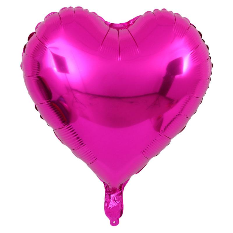 8-Inch Pure Color Heart-aped Aluminum Foil Balloons Baby First Birthday Decoration Children's Birthday Par Scene Decoration
