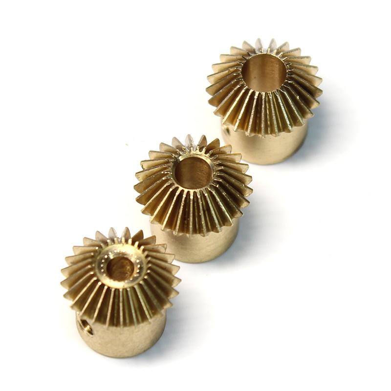 1PC Bevel Gear Bevel Gear 0.4 Model 12 Teeth Hole 1mm 90° Transmission Diy Material Copper Hole 1 (copper)
