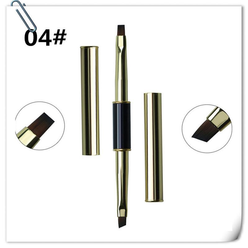 Pinceau Nail Art Double Embout Lignes Liner DIY Peinture Poudre Liquide Acrylique Gel UV Extension Constructeur Stylo de Dessin Français