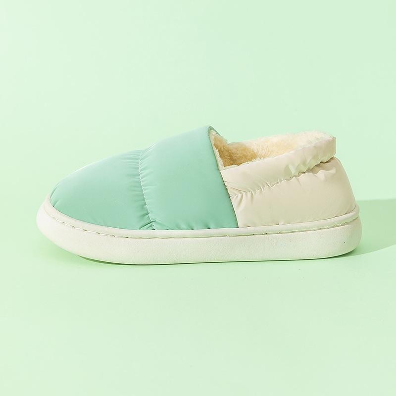 Korean Version of Chinese Cotton Slippers Winter Home Can Be Wrapped with Snow Boots Velvet Non-slip Warm Couple Cotton Shoes