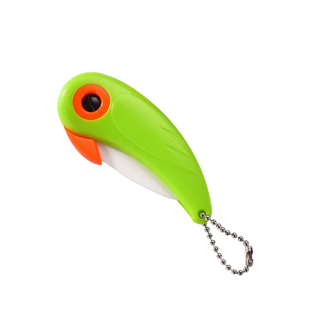 

1 шт. Портативный складной керамический нож, мини-овощерезка, кухонный нож, овощечистка, многофункциональный нож для птиц, пикника, обеда, нарезки ломтиков фруктов зелёный