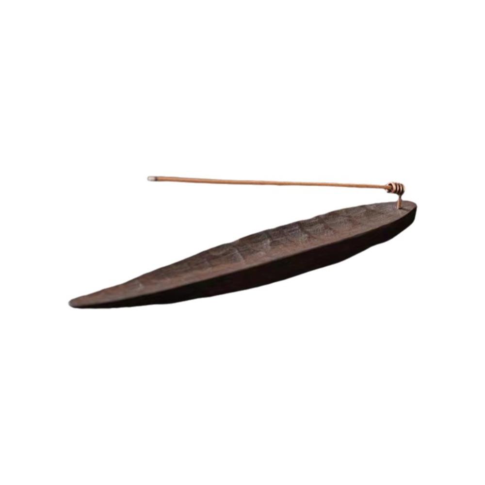 Retro Incense Burners Wooden Carved Incense Holder Creative Boat Incense Holder  Living Room
