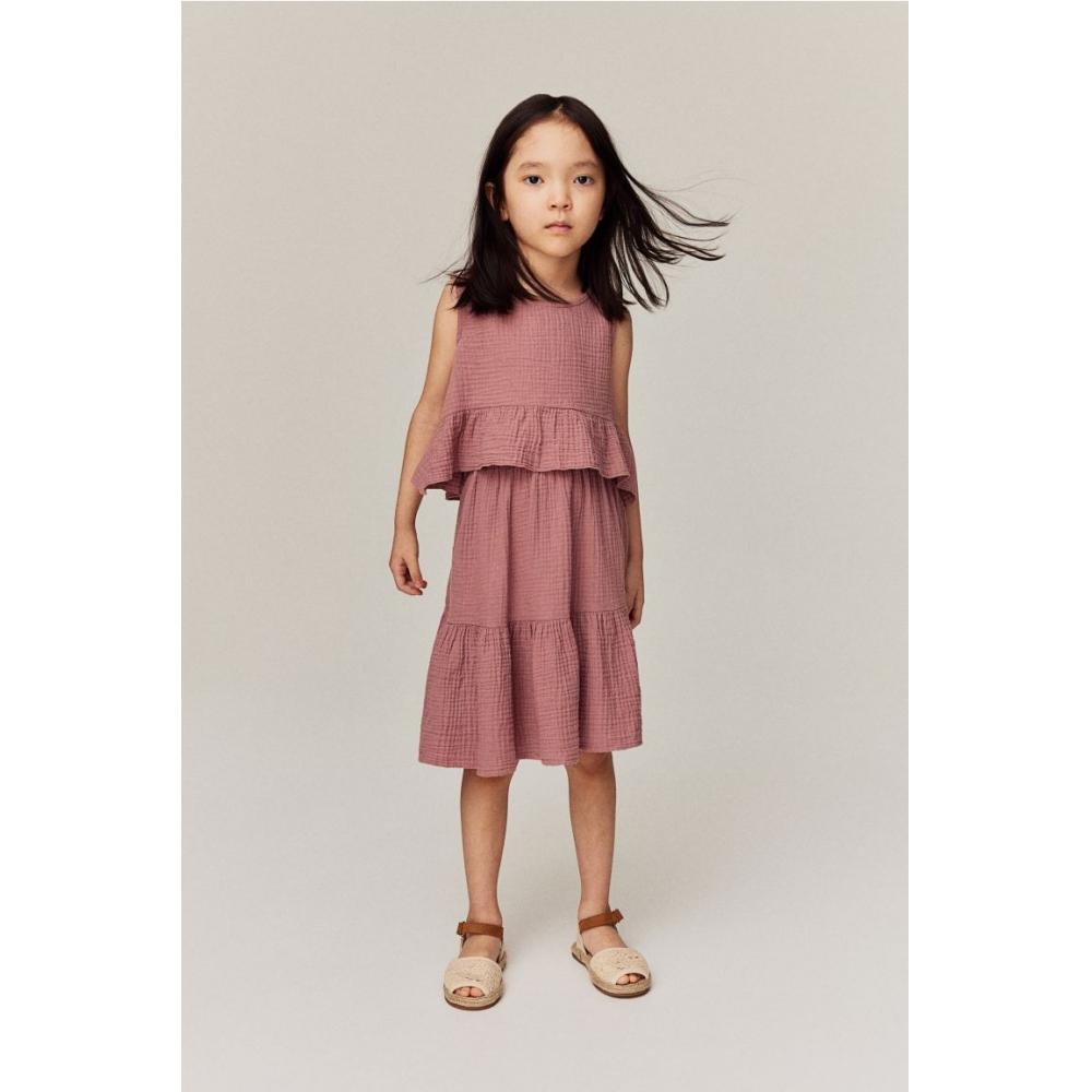 

Комплект из 2 предметов HM из хлопкового муслина, темно-розовый