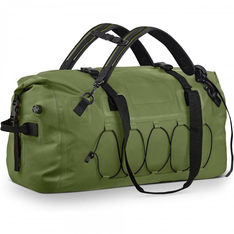 Waterproof PVC Motorcycle Tail Bag Touring Rear Seat Luggage Pack 60L 80L 110L Outdoor Travel Gear 60L армия зеленый