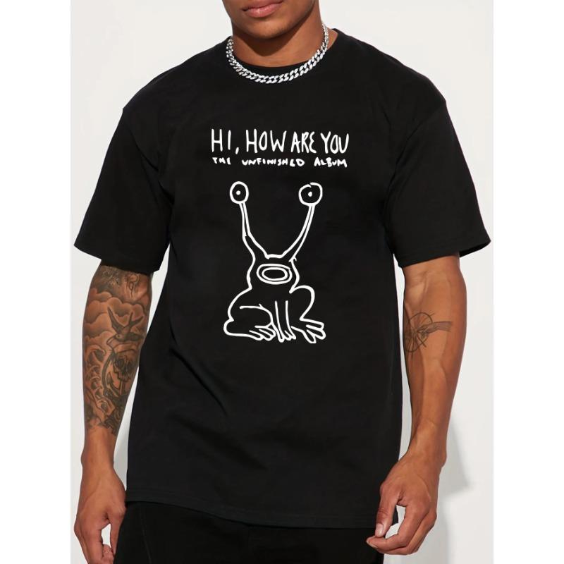 Car Men's Casual Short-sleeved T-shirt with 100% Cotton Fashion Print Tees Oversize