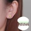 Cute Bear Paw Earrings: Simple Animal Footprint Ear Accessories