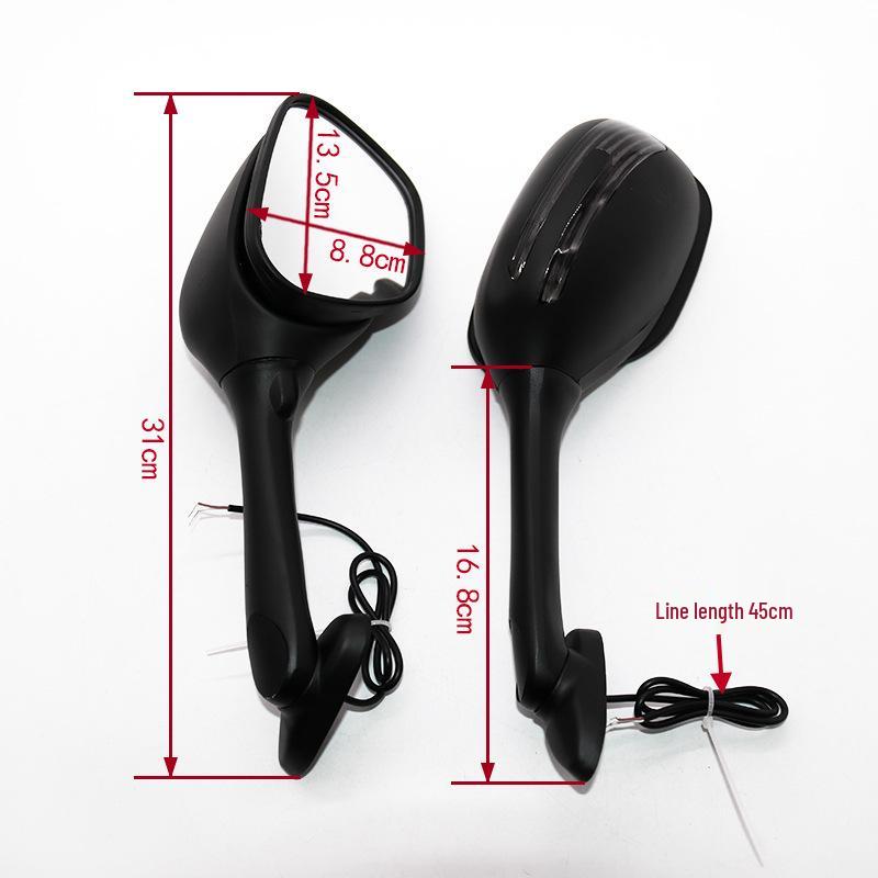 Rearview Mirror with Lights for Suzuki GSXR1000 2005-2006 - Sports Car Style Reflectors