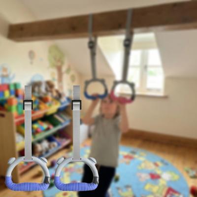 Gymnastics Rings Adjustable Strap Fitness Equipment Indoor Workout Professional Nonslip Handle