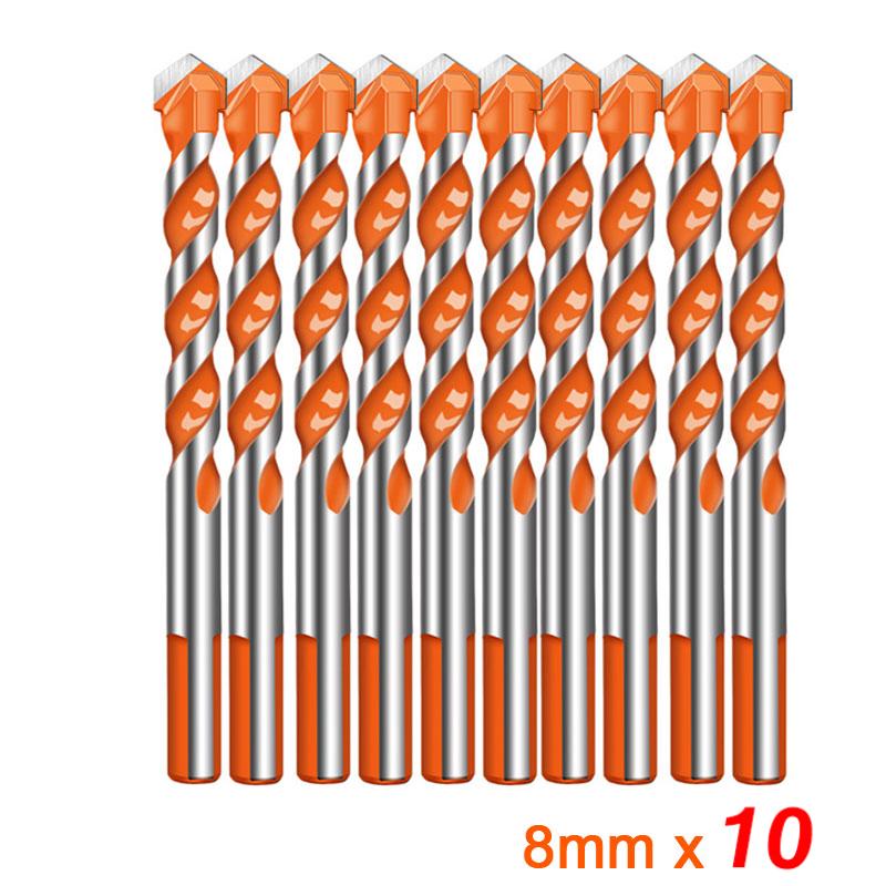 Ultimate Brill Bits Multi-Material Triangle Drill Bit Diamond Set for Tile Concrete Brick Glass Plastic Wood Stone 3-12mm