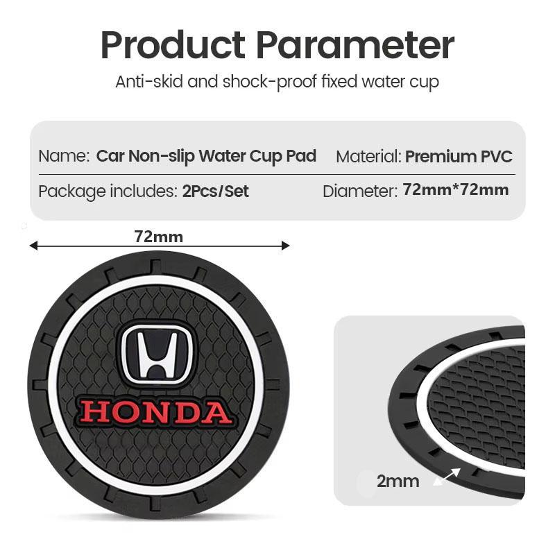For Honda PVC Cup Holder Anti Slip Mat Civic Accord CRV HRV Fit Odyssey EC5