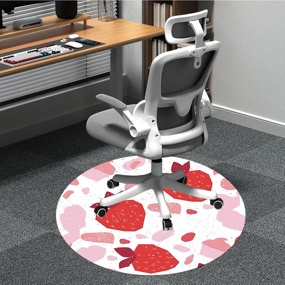 

1pc Strawberry Pattern Chair Carpet for Office, Non-slip, Soft and Durable Office Rug, Perfect for Office yy260131041 80cm by 80cm