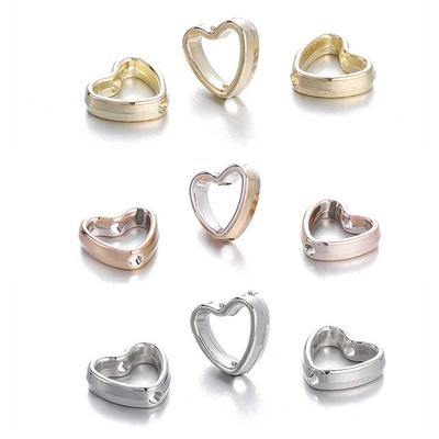 50pcs Love Heart Square Circle CCB Beads Frame Spacer Beads for DIY Necklace Bracelet Connectors Jewelry Making Supplies