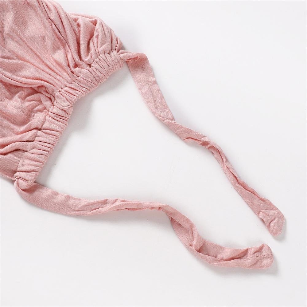 Verstellbare Mütze & Chiffon-Schal Set: Perl-Chiffon-Kopftuch + 2 Sonnenschutz-Baumwollkappen