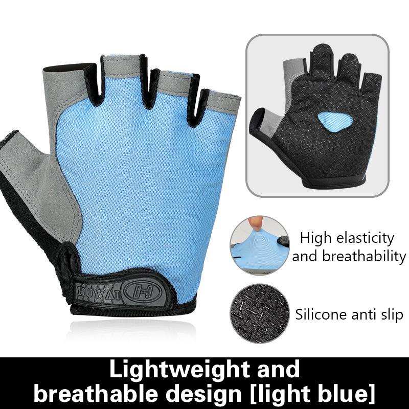 Professional Gym Fitness Breathable Anti-Slip Women Men Half Finger Summer Fishing Cycling Fingerless Gloves Female Bicycle Bike