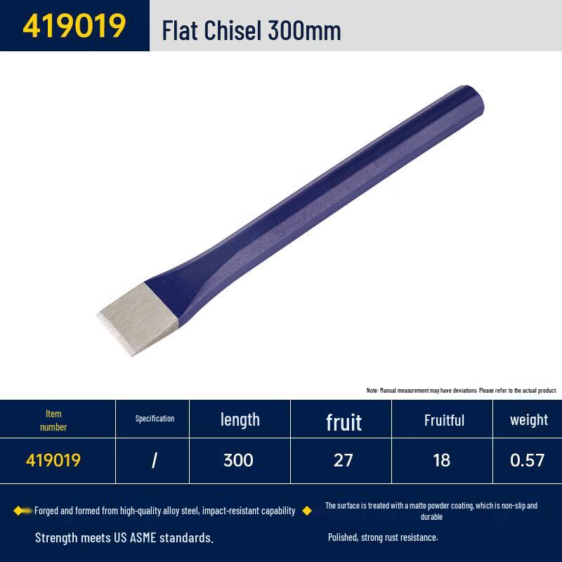 Great Wall Precision Dual-Color Handle Flat Chisel