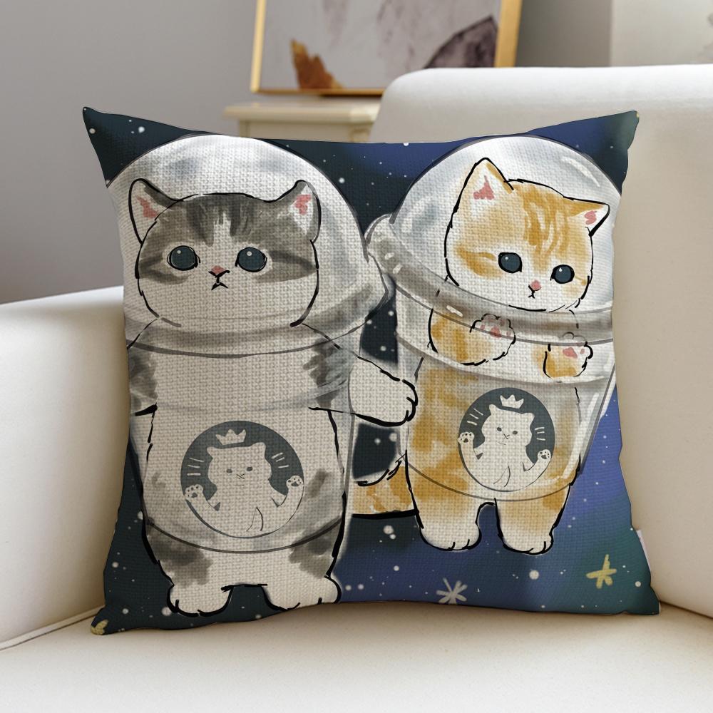 Fluffy MmofusandS Cushion Cover Breathable and skinfriendly linen pillowcase square removable and washable cushion