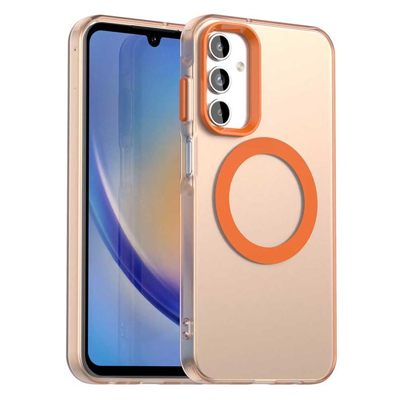 For Samsung Galaxy A15 Case For Samsung A55 A35 A25 A15 4G 5G Cover Translucent Candy Color Matte Magnetic Shockproof Bumper