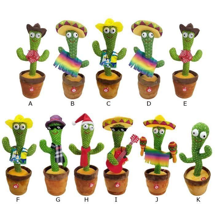 Jouet électrique torsadé - Peluche Cactus dansante - Vert - Pour bébés - Interactif