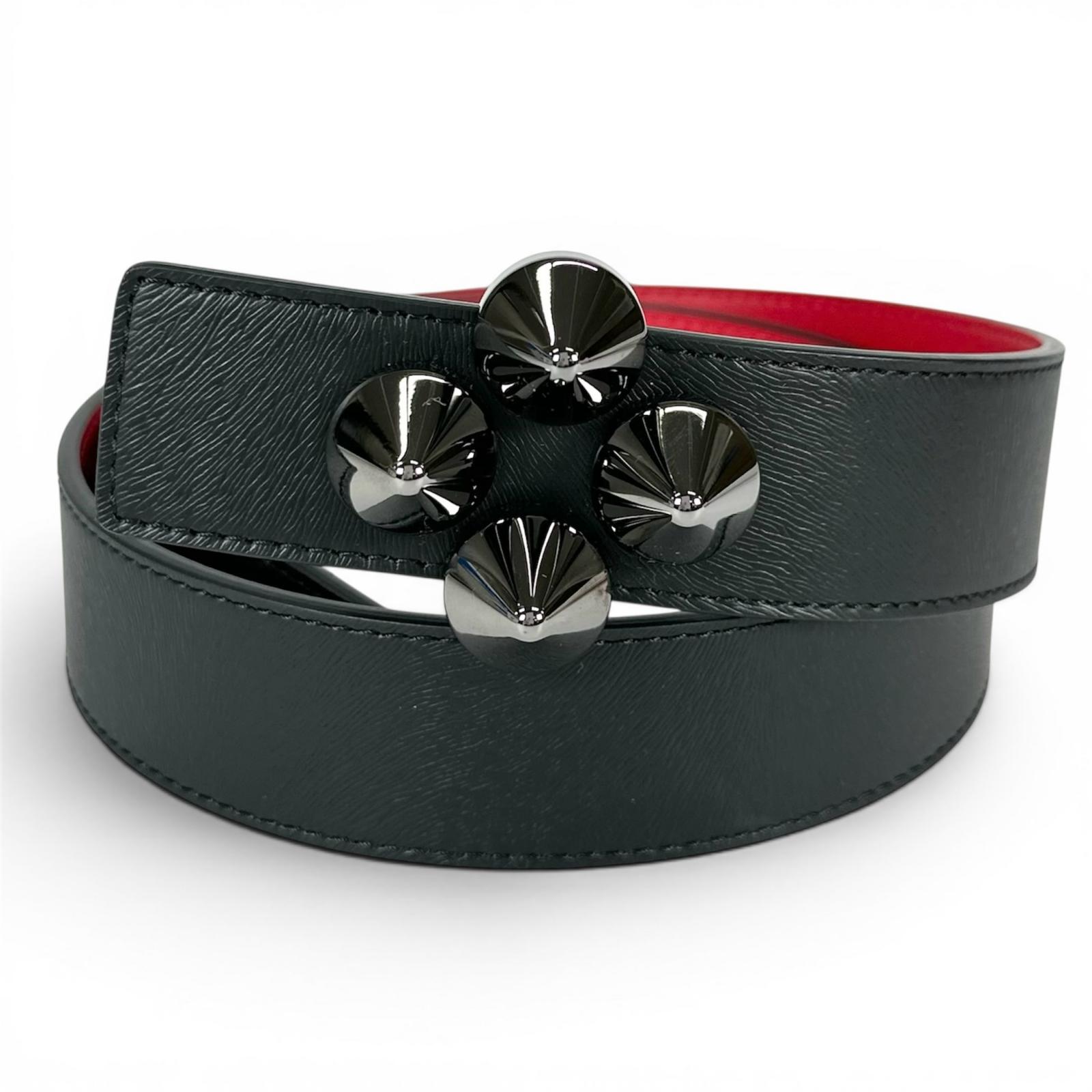Pristine Christian Louboutin belt W SPIKY BELT black leather Women Used