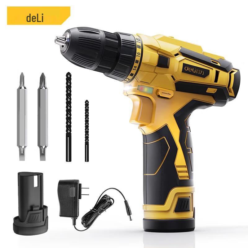 

Deli 12V Cordless Electric Screwdriver Drill Kit CN plug (adapter included)