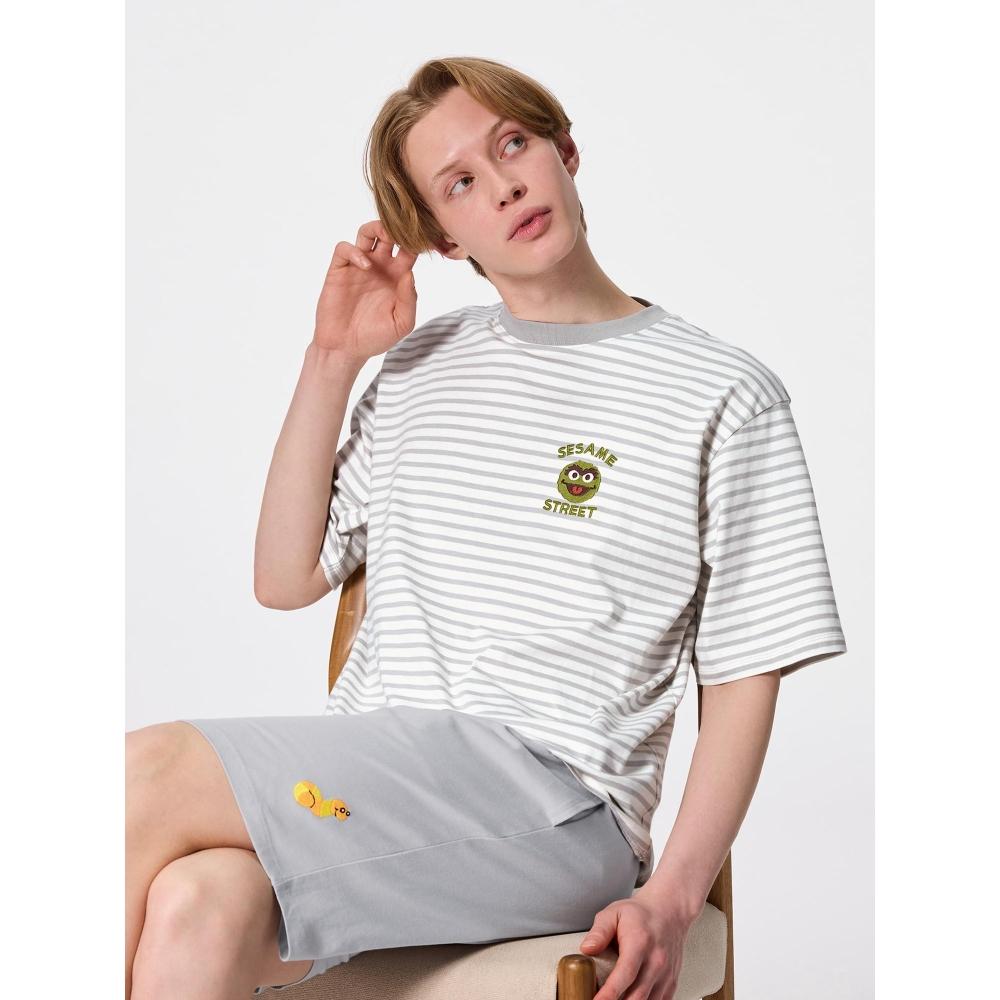 

GU by Uniqlo Комплект для отдыха с короткими рукавами и шортами Улица Сезам