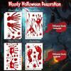 1sheet Halloween Decorations Window Stickers Terror Bloody Handprint Footprint  Halloween Party Wall Decal Stickers Props