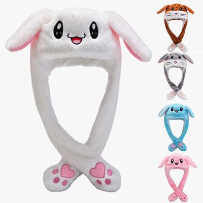 Moda Sevimli Erkek Ve Kadın Peluş Nakış Tavşan Kulak Şapka Wrap Sıcak Şapka Kap