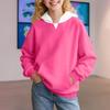 Winter Boy And Girls Solid Color Long Sleeved Hooded Sweatshirt Tops