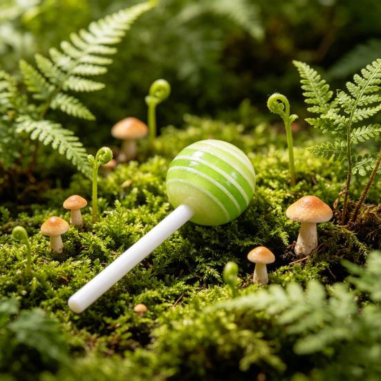 Mini Lollipop Dollhouse Accessories Colorful Resin Miniature Lollipop Decoration Realistic Candy Model for Crafts Fairy Garden Micro Landscape