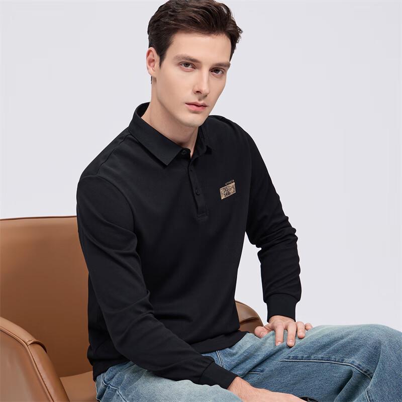Men's 7A Antibacterial Thermal Long Sleeve Polo Shirt