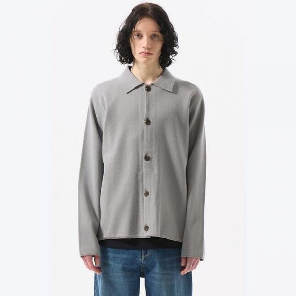 Customellow Grey Knitted Jacket Cardigan Gray Cwwas25112gyx Grey/95