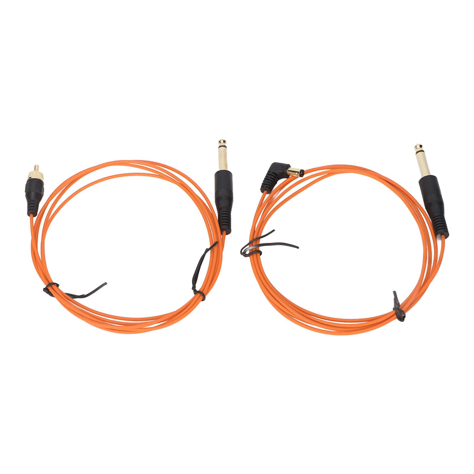 

2 шт. RCA Тату Клип-корд 5,9 фута OD2,2 мм Стабильный ток Сильная проводимость Кабель для тату-клипа постоянного тока оранжевый