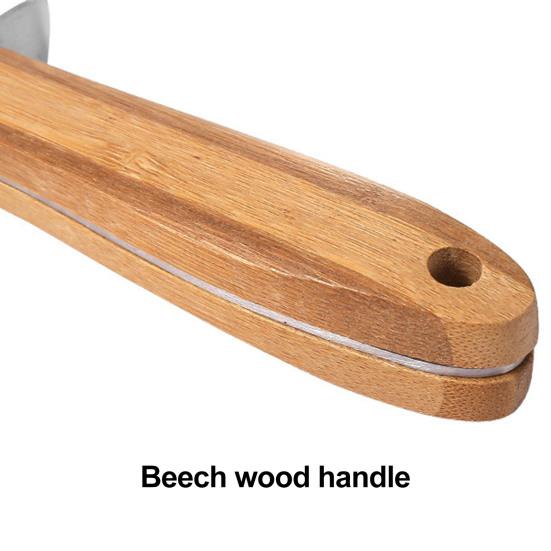 Pizza Cutter Wheel with Wooden Handle Stainless Steel Pizza Cutter Rocker Slicer Sharp Pizza Cutting Tools for Pizza Pie Bread Cheese