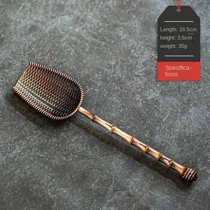 

Винтажная ложка для чая из сплава Бытовой инструмент для измерения продуктов Использование для зачерпывания чайных листьев Совок Лопатка Аксессуары для церемонии питья чая Кунг-фу