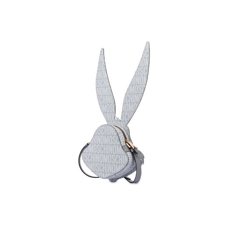 Moschino Bugs Bunny Collaboration Adjustable Shoulder Strap PU Crossbody Bag Women Bags Gray A74978260-1504