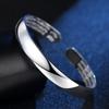 Retro Buddhist Heart Sutra Silver-plated Bracelet, Women's Smooth-faced Princess Silver-plated Bracelet, Fashion Hand Jewelry