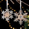 Christmas Ornament Glitter Sequin Transparent Snowflake Ballet Dancer Hanging Ornament Holiday Decor