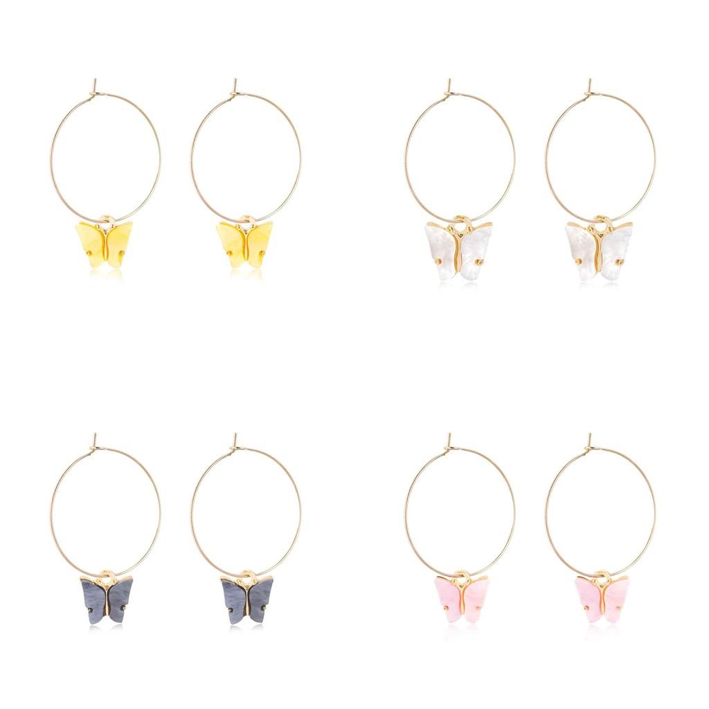 Colorful Alloy Butterfly Earrings For Women Trendy And Unique Gift Idea