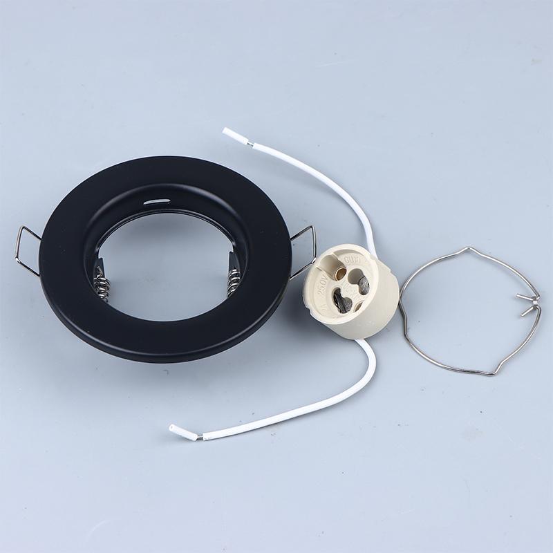 LED Einbaustrahler Rahmen Rund Fassung Einstellbarer Einbaustrahler LED Halter Ausschnitt für MR16 GU10 Lampenfassung Einbau LED Spot Licht