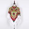 Floral Print Square Scarf Big Size Head Wraps Fashion Tassel Headscarf  Girl