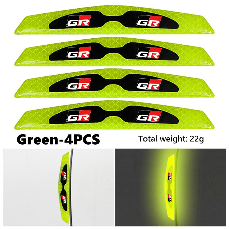 

4pcs Car Door Side Edge Anti Collision Strip Reflective Protector Sticker Auto Accessories For Toyota chr Corolla Camry rav4