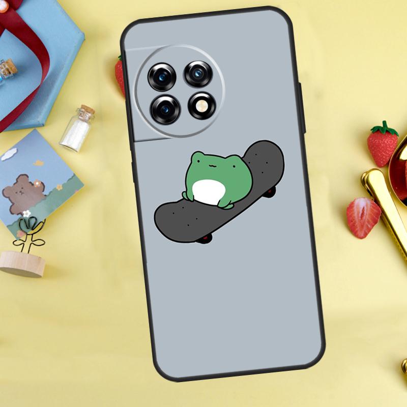 

Чехол Frog Skateboard Cute Kawaii для OnePlus 13T 13R 12 12R 15 13 11 10 10T 8T Nord CE 2 3 4 Lite N20 N30 Nord 5 OnePlus 9