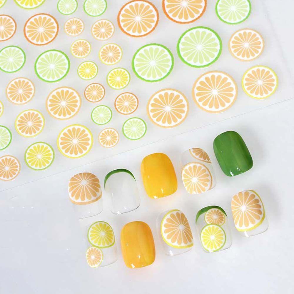

Cherry Fruits Nail Sticker Manicure Accessories Nail Art Decorations Lemon Nail Decals
