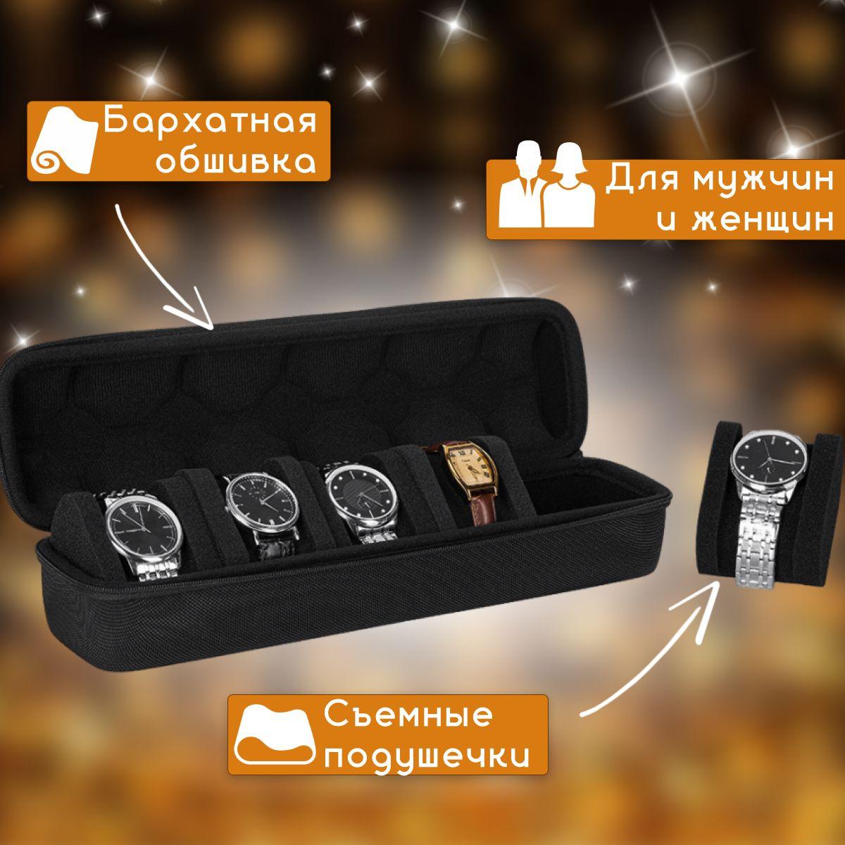 

Портативный чехол для хранения часов One Size чёрный