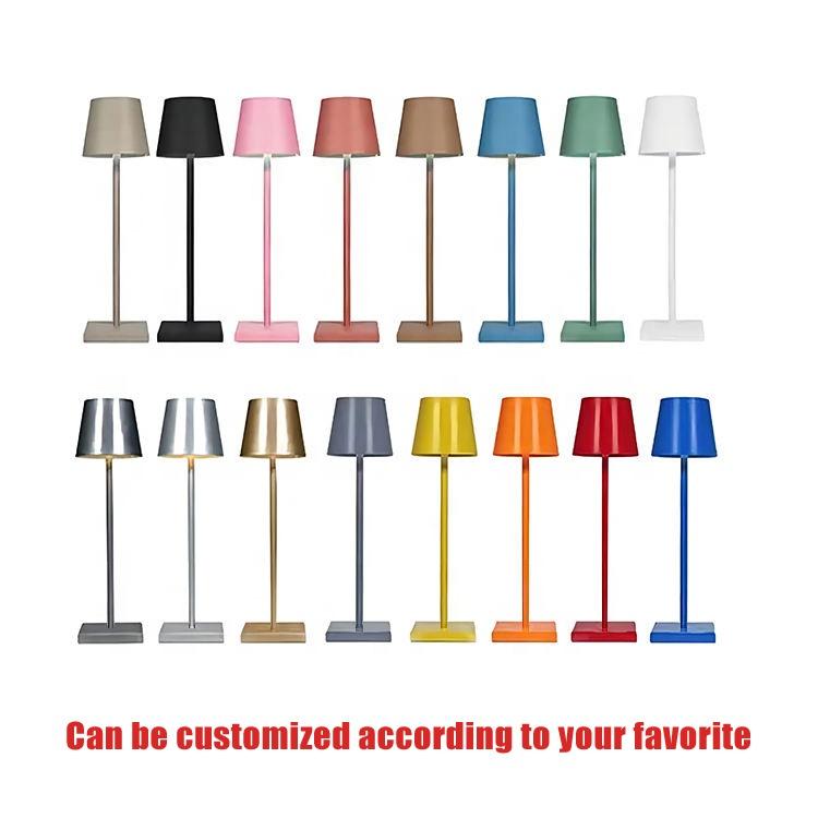 Cordless European Table Light Hotel Restaurant Decoration Rechargeable Led Table Lamp Romantic Dinner