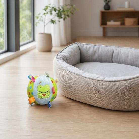 1/3Pcs Squeaky Dog Plush Toy with Built-in Bell, Soft Stuffed Ball Hanging Dog Training Toy, Interactive Pet Chew Toys for All Breeds