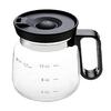 Kaffekopp i glass 16 oz Kaffekanne-stil kopp med lokk Stor kapasitet Varm og kald drikkekopp Gave til kaffeelskere