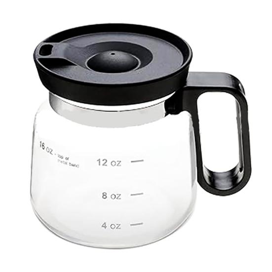 Kaffekopp i glass 16 oz Kaffekanne-stil kopp med lokk Stor kapasitet Varm og kald drikkekopp Gave til kaffeelskere