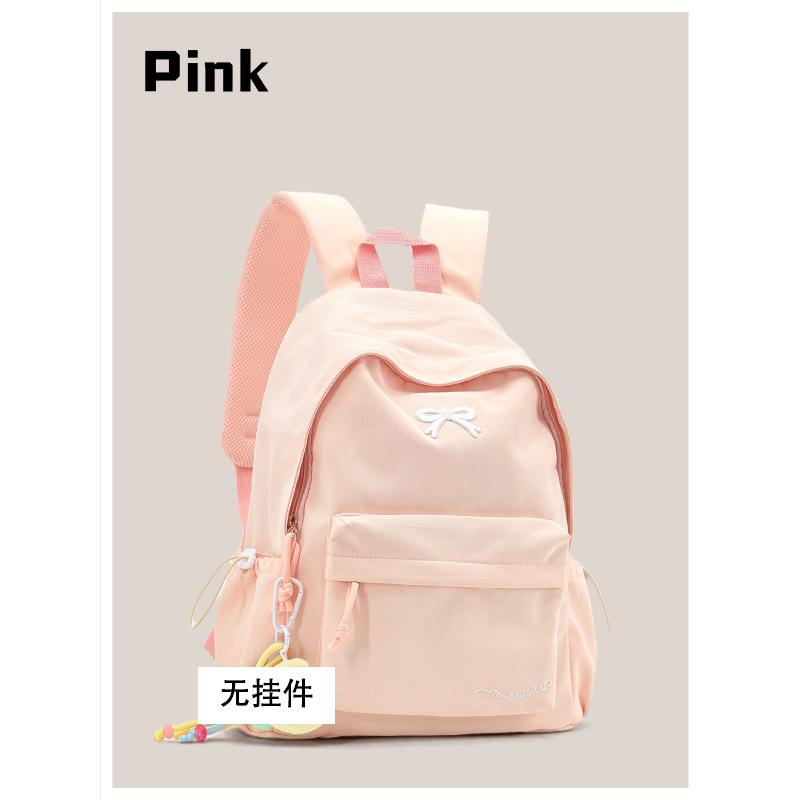 Schoolbag schoolbag junior high school girls bow high value girl heart backpack 1011 summer college student backpack